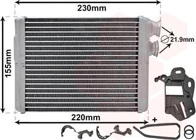 Van Wezel 40016700 - Scambiatore calore, Riscaldamento abitacolo autozon.pro