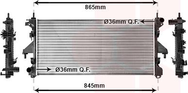 Van Wezel 40012305 - Radiatore, Raffreddamento motore autozon.pro