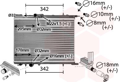 Van Wezel 40012300 - Radiatore, Raffreddamento motore autozon.pro