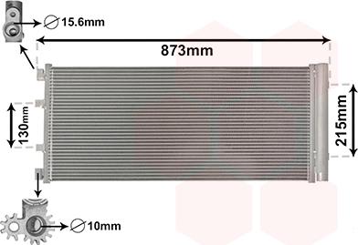 Van Wezel 43005475 - Condensatore, Climatizzatore autozon.pro