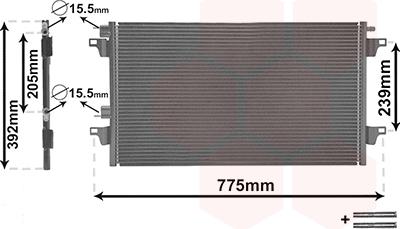 Van Wezel 43005366 - Condensatore, Climatizzatore autozon.pro