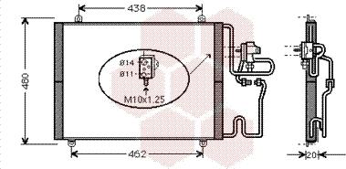 Van Wezel 43005248 - Condensatore, Climatizzatore autozon.pro