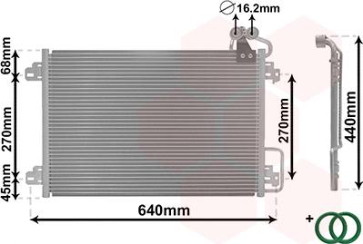 Van Wezel 43005273 - Condensatore, Climatizzatore autozon.pro