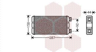 Van Wezel 43006457 - Scambiatore calore, Riscaldamento abitacolo autozon.pro