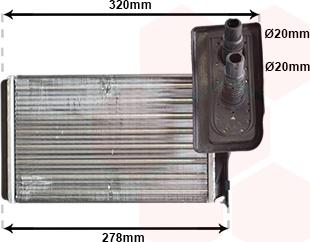 Van Wezel 43006099 - Scambiatore calore, Riscaldamento abitacolo autozon.pro