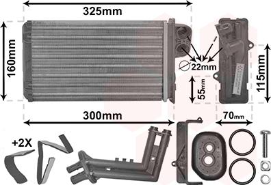 Van Wezel 43006227 - Scambiatore calore, Riscaldamento abitacolo autozon.pro