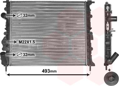 Van Wezel 43002197 - Radiatore, Raffreddamento motore autozon.pro