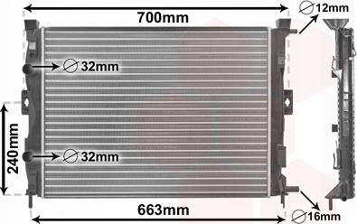 Van Wezel 43002306 - Radiatore, Raffreddamento motore autozon.pro