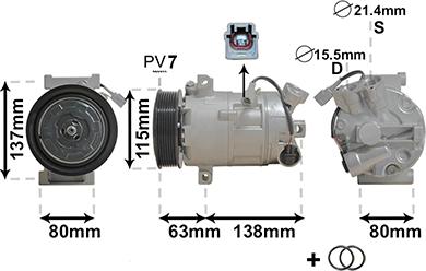 Van Wezel 4300K491 - Compressore, Climatizzatore autozon.pro