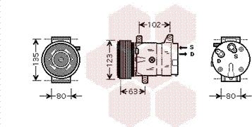 Van Wezel 4300K440 - Compressore, Climatizzatore autozon.pro