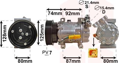 Van Wezel 4300K452 - Compressore, Climatizzatore autozon.pro