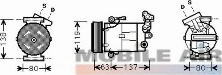 Van Wezel 4300K437 - Compressore, Climatizzatore autozon.pro