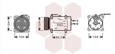 Van Wezel 4300K038 - Compressore, Climatizzatore autozon.pro