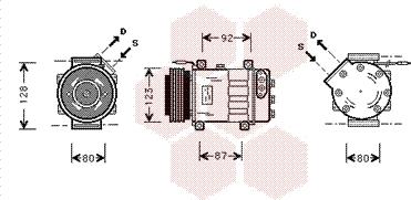 Van Wezel 4300K037 - Compressore, Climatizzatore autozon.pro