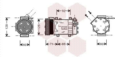 Van Wezel 4300K127 - Compressore, Climatizzatore autozon.pro