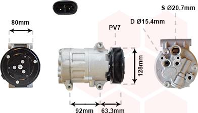 Van Wezel 4300K369 - Compressore, Climatizzatore autozon.pro