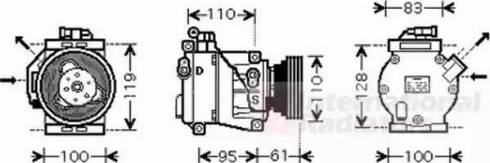 Van Wezel 4300K368 - Compressore, Climatizzatore autozon.pro