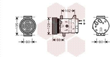 Van Wezel 4300K367 - Compressore, Climatizzatore autozon.pro