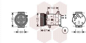 Van Wezel 4300K311 - Compressore, Climatizzatore autozon.pro