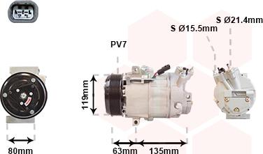 Van Wezel 4300K389 - Compressore, Climatizzatore autozon.pro