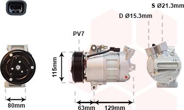 Van Wezel 4300K384 - Compressore, Climatizzatore autozon.pro