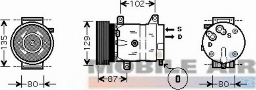 Van Wezel 4300K386 - Compressore, Climatizzatore autozon.pro