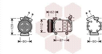 Van Wezel 4300K331 - Compressore, Climatizzatore autozon.pro