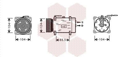 Van Wezel 4300K244 - Compressore, Climatizzatore autozon.pro