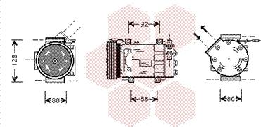 Van Wezel 4300K255 - Compressore, Climatizzatore autozon.pro