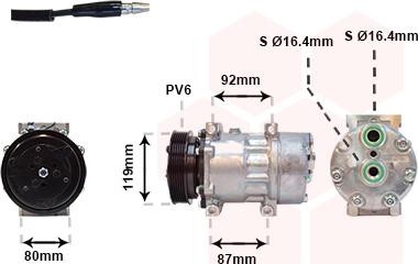 Van Wezel 4300K283 - Compressore, Climatizzatore autozon.pro