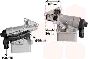 Van Wezel 43013710 - Radiatore olio, Olio motore autozon.pro