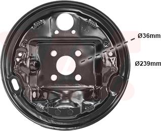 Van Wezel 4339373 - Lamiera paraspruzzi, Disco freno autozon.pro