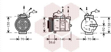 Van Wezel 4700K054 - Compressore, Climatizzatore autozon.pro