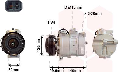 Van Wezel 4700K065 - Compressore, Climatizzatore autozon.pro