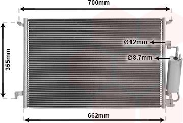 Van Wezel 47015058 - Condensatore, Climatizzatore autozon.pro