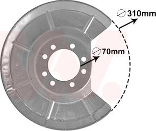 Van Wezel 5942373 - Lamiera paraspruzzi, Disco freno autozon.pro