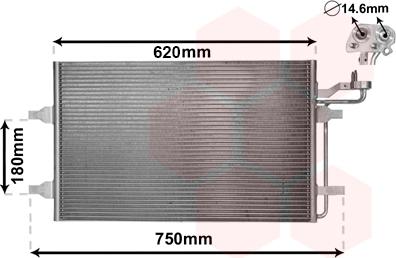 Van Wezel 59005140 - Condensatore, Climatizzatore autozon.pro