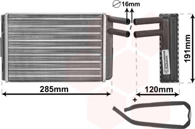 Van Wezel 59006096 - Scambiatore calore, Riscaldamento abitacolo autozon.pro