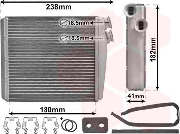 Van Wezel 59006163 - Scambiatore calore, Riscaldamento abitacolo autozon.pro