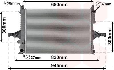 Van Wezel 59002114 - Radiatore, Raffreddamento motore autozon.pro