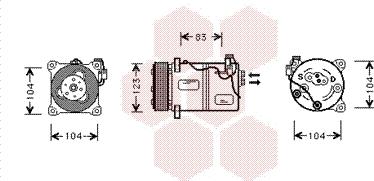 Van Wezel 5900K059 - Compressore, Climatizzatore autozon.pro