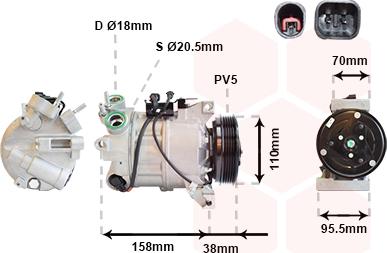 Van Wezel 5900K143 - Compressore, Climatizzatore autozon.pro