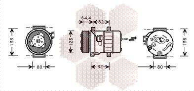 Van Wezel 5900K113 - Compressore, Climatizzatore autozon.pro