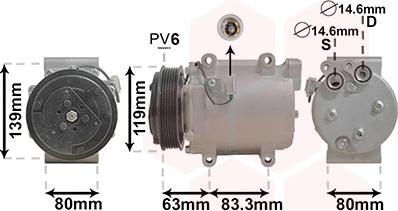 Van Wezel 5900K121 - Compressore, Climatizzatore autozon.pro