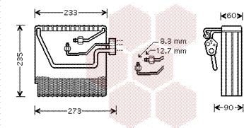 Van Wezel 5900V111 - Evaporatore, Climatizzatore autozon.pro