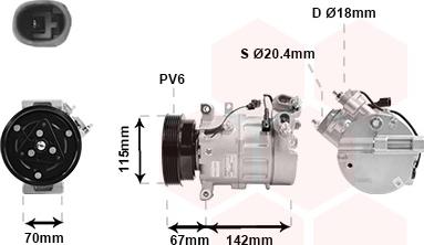 Van Wezel 5901K002 - Compressore, Climatizzatore autozon.pro