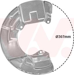 Van Wezel 5920371 - Lamiera paraspruzzi, Disco freno autozon.pro