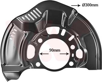 Van Wezel 5405371 - Lamiera paraspruzzi, Disco freno autozon.pro