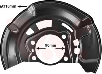 Van Wezel 5470372 - Lamiera paraspruzzi, Disco freno autozon.pro