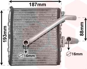 Van Wezel 51006107 - Scambiatore calore, Riscaldamento abitacolo autozon.pro